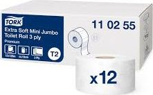 Тоалетна хартија Tork Mini Jumbo Premium, 3-слојна, 120m, бела, 12 парчиња
