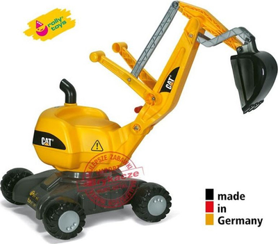 Eskavator lodër me kalërim Rolly Toys CAT, rrotullim 360°, deri 50 kg, i verdhë