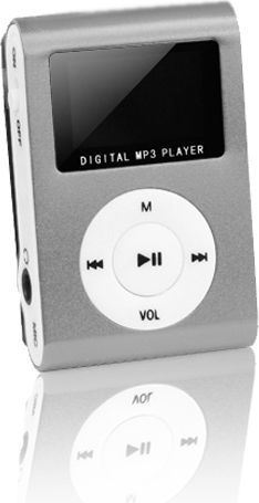 MP3 плеер Setty, екран 1.0", microSD до 32GB, сребрен