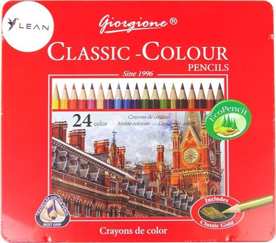 Lapsa me ngjyra Lean Giorgione Classic Colour, 24 ngjyra, kuti metalike, e kuqe