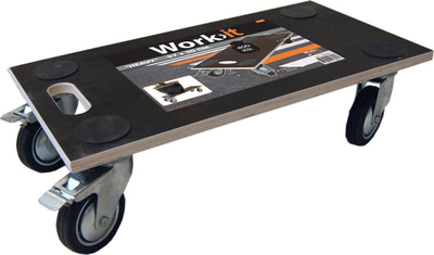 Karrocë transporti Workit Furniture Dolly, 400 kg, rrota gome me frena, e zezë