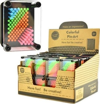 Lodër shqisore Cubika Sensory Cube XL Pin Board, 6x5cm, e kuqe
