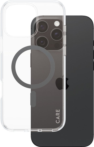 Mbulesë telefoni PanzerGlass 0 CARE Flagship Urban Combat, MagSafe, për iPhone 16 Pro Max, transparente e zezë
