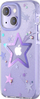 Mbulesë telefoni Kingxbar Heart Star Series për iPhone 14 Plus, dizajn me yje dhe zemra, purple star