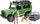 Set lodrash Bruder 02587 Land Rover Defender, makinë terreni me roje pylli dhe qen, jeshile