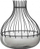 Vazo dekori Leonardo, xham me metal, 29 cm, gri e errët