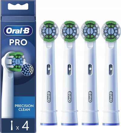 Глави за заменување на четка за заби Oral B Precision Clean, сет 4 парчиња, бели