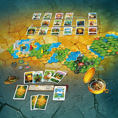 Lojë tavoline Nasza Księgarnia Expedition to El Dorado New Edition, strategjike për familje, për 2‑4 lojtarë, me ngjyra
