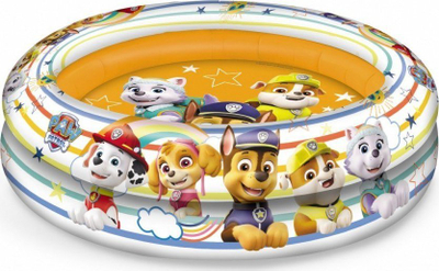 Pishinë me ajër Mondo Paw Patrol, 100 cm, me 2 unaza, shumëngjyrëshe