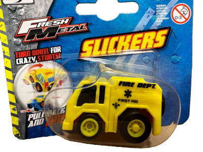 Makinë lodër Maisto Fresh Metal Slickers Fire Dept First Aid, pull back and go, mikro, e verdhë