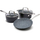 Set tenxhere Lamart LT1283, 5 pjesë, Granit, e zezë/gri