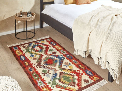 Tapet leshi AREVIK Wool Kilim, 80 x 150 cm, shumëngjyrësh