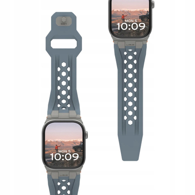 Rrip ore UAG Monarch Strap, për Apple Watch 49mm 45mm 44mm 42mm, cloud blue titanium