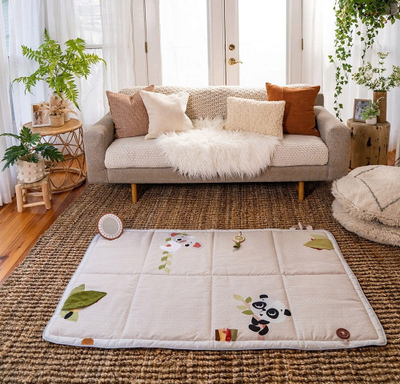 Tapet loje për bebe Tiny Love Boho Chic Super Mat, 150 x 100cm, i palosshëm, bezhë