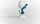 Figurinë lodër Schleich Smurfs Lazy, për koleksion, blu e bardhë