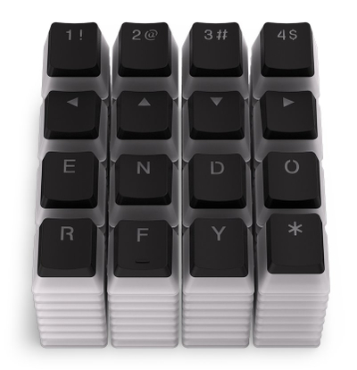 Taste Endorfy PBT Pudding Keycaps, 104 taste, e zezë