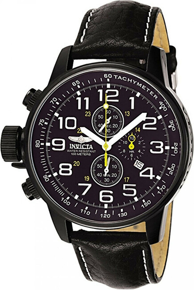 Orë për meshkuj Invicta I-Force Quartz Chronograph 3332, e zezë