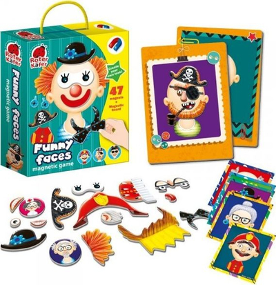 Loja magnetike Roter Kafer Funny Faces, figura magnetike, set për fëmijë