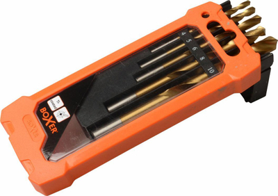 Set burgish Boxer Drill Bit Set, 5 copë, titanium, ngjyrë e artë
