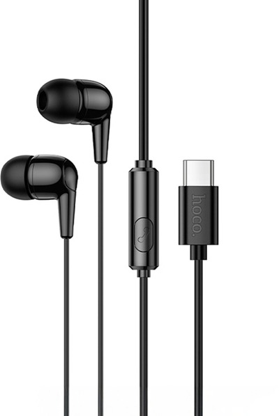 Kufje me kabllo Hoco M97, në vesh, USB C, të zeza