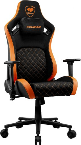 Karrige gaming Cougar Defensor F CGR DFF, mbajtje deri 120 kg, e zezë portokalli