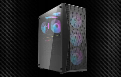Kasë Darkflash DK352 Mesh ARGB, e zezë, Midi Tower