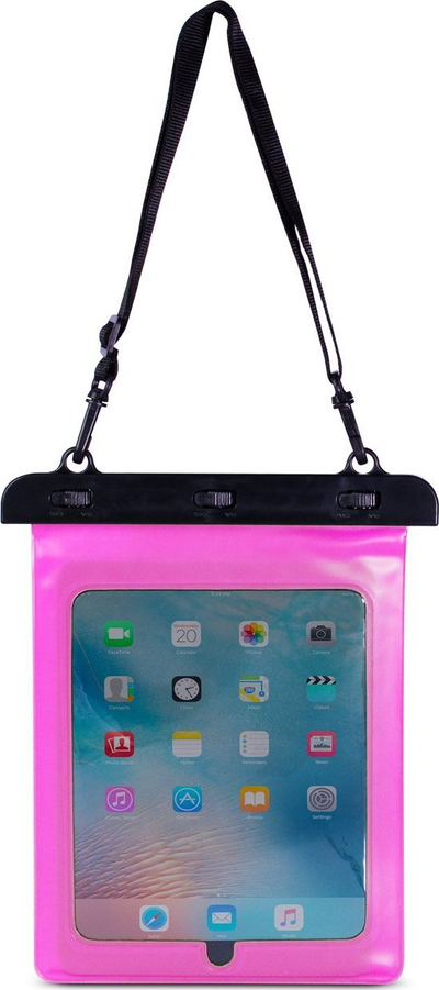 Këllëf uji-rezistent universal për tablet, PVC, 10", rozë