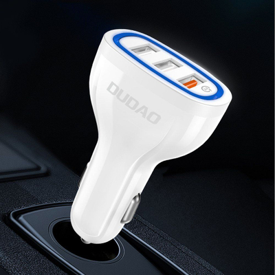 Karikues makine Dudao R7S, 3x USB, QC3.0 18W, i zi
