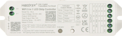 Kontrollues LED Milight Miboxer WL5, 5 në 1, Wi-Fi, i bardhë