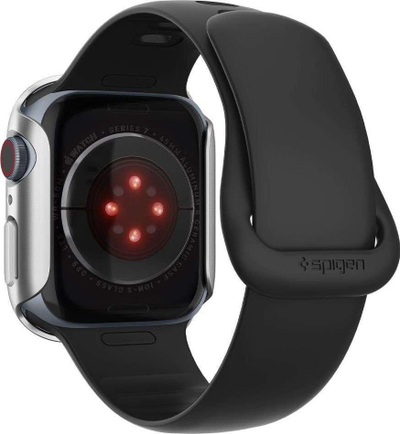 Këllëf për orë Spigen Thin Fit Apple Watch 7 45mm, polikarbonat, grafit