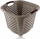 Shportë rrobash katrore, 34L, plastike, gri