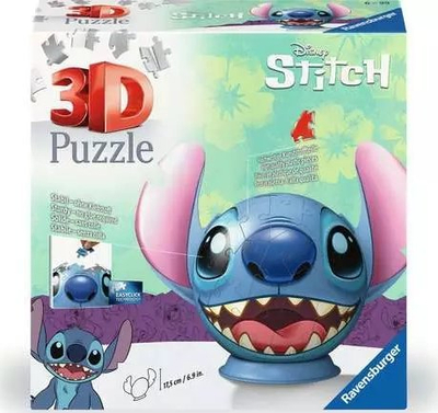 Puzzle 3D Ravensburger Lilo and Stitch, 72 copë, Stitch me veshë, shumëngjyrësh