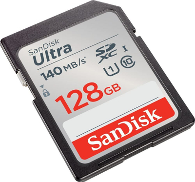 Kartë memories SanDisk Ultra SDXC, 128GB, Class 10 UHS I U1, e zezë