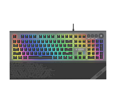 iBox Aurora K-5 Тастатура USB QWERTY Сребрена