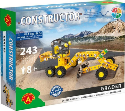 Set konstruktori Alexander Constructor Grader, 243 pjesë, 8+, i verdhë