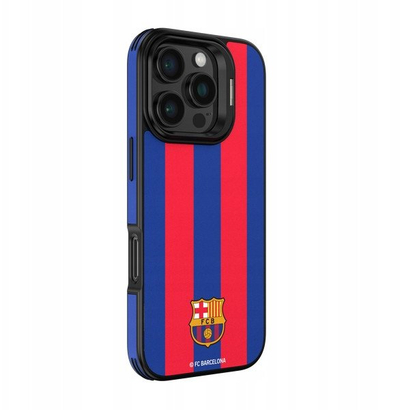 Mbrojtëse telefoni FC Barcelona OCFCBMCIP16PMBG, për iPhone 16 Pro Max, MagSafe, lëkurë sintetike, blu e kuqe