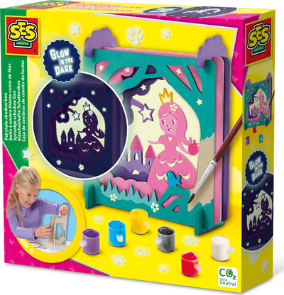 Set kreativ SES Creative 14137 Fairytale Shadow Box, ndrit në errësirë, i verdhë