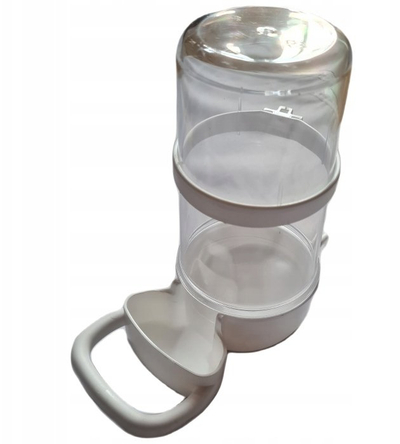 Ushqyes ujitës për zogj, plastik, transparent, 7.5 x 14 x 15 cm