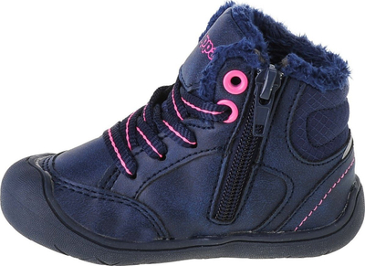 Çizme dimri për kalamoj Kappa Sttkk, lëkurë ekologjike, me zinxhir anës, blu me rozë