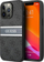 Kapotë telefoni Guess 4G Stripe Logo, për iPhone 13 Pro Max, lëkurë artificiale, gri