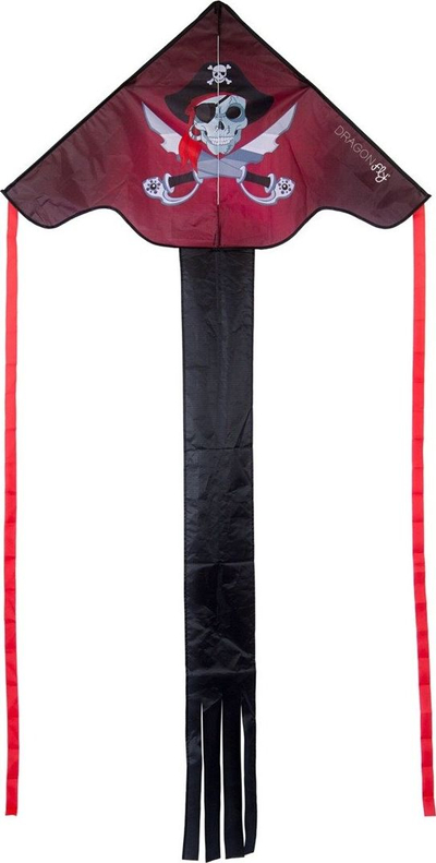 Fluturë ajri për fëmijë Dragon Fly Pirate, poliamid ripstop, dorezë plastike, shumëngjyrëshe