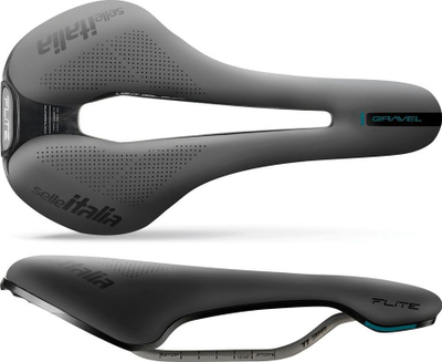 Shalë biçiklete Selle Italia Flite Boost Gravel Superflow S3, TI 316, Fibra Tek, e zezë