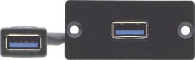 Panel muri USB Kramer WU3 AA, USB 2.0 Type A, port femër, i zi