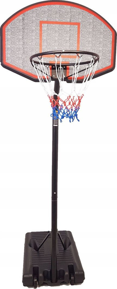 Kosh basketbolli Leantoys, portativ, me lartësi që e rregullon vetë, i zi