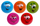 Топ за играње ARTYK Colorful Ball 105654, 22cm, дизајн насмеани лица, шарен
