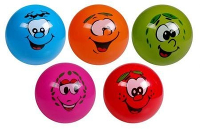 Топ за играње ARTYK Colorful Ball 105654, 22cm, дизајн насмеани лица, шарен