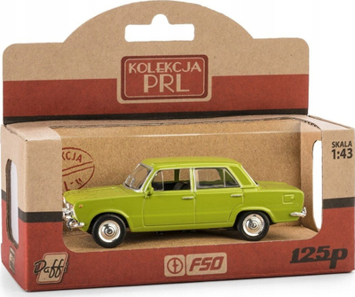 Maket veture Daffi FIAT 125P PRL, shkalla 1:43, i gjelbër