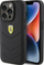 Kapak telefoni Ferrari FEHCP15LRDUK për iPhone 15 Pro, lëkurë, i zi