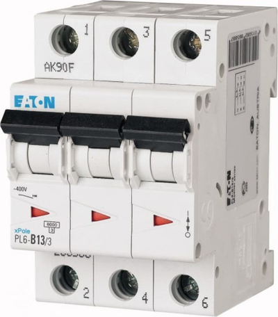 Eaton Ndërprerës elektrik 3-pol, 13A, 6kA, AC