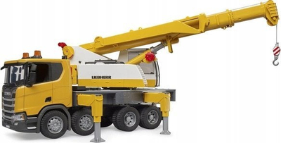 Lodër kamion Bruder Scania Super 560R, vinç rrotullues, shkalla 1:16, shumëngjyrësh